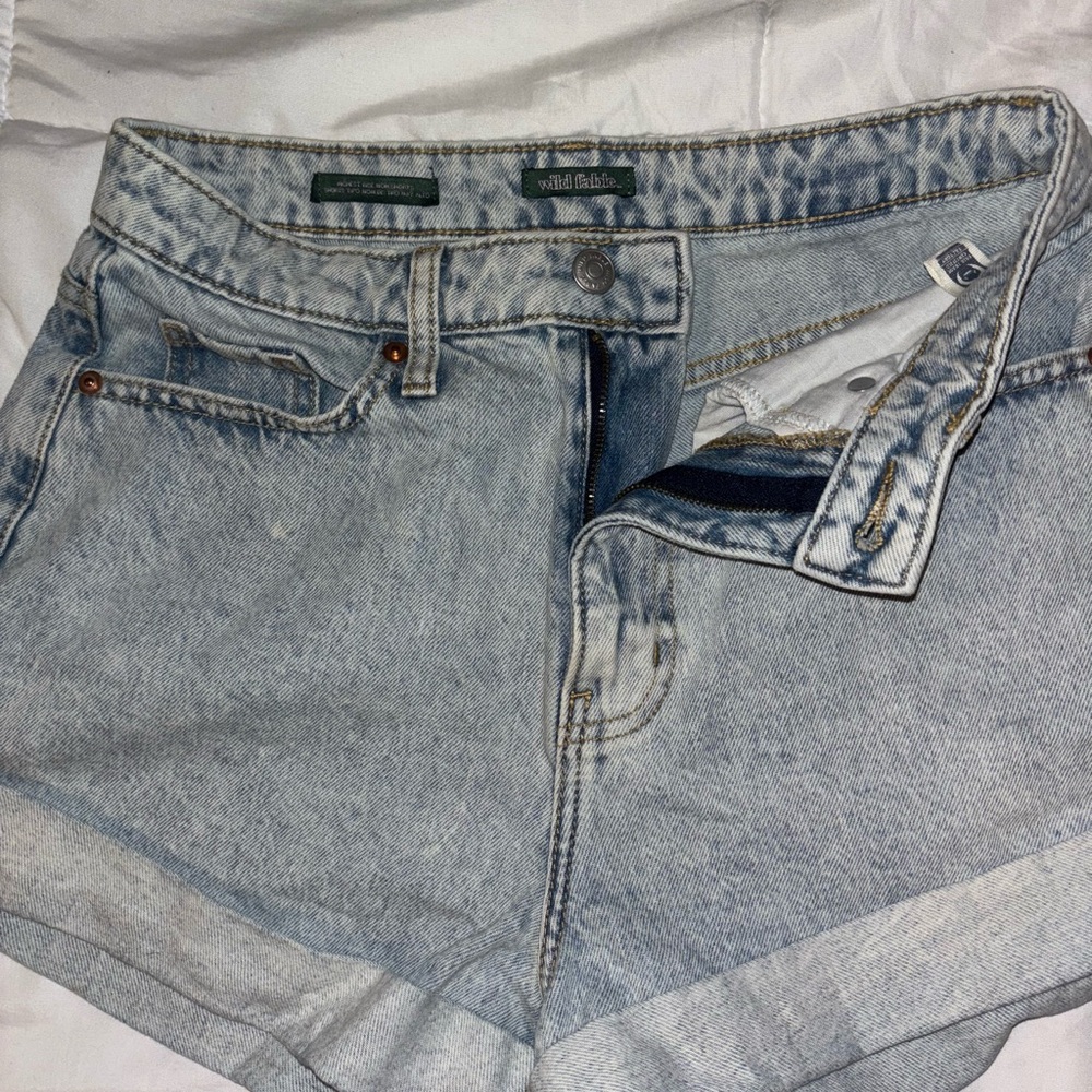 Wild Fable Light Blue Denim Highest Rise Mom Shorts